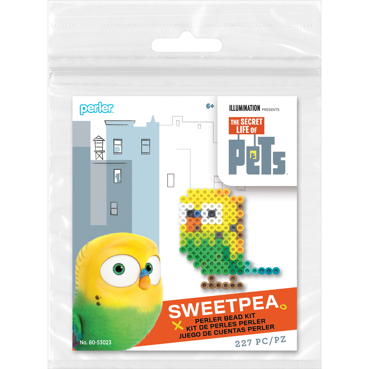Perler Fuse Bead Secret Life Of Pets Activity Kit - Max Design, 225 Beads, Ironing Paper & Pegboard