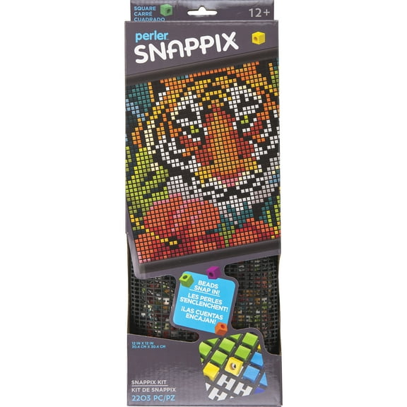 Perler Snappix Kit 12"X12"-Jungle Tiger