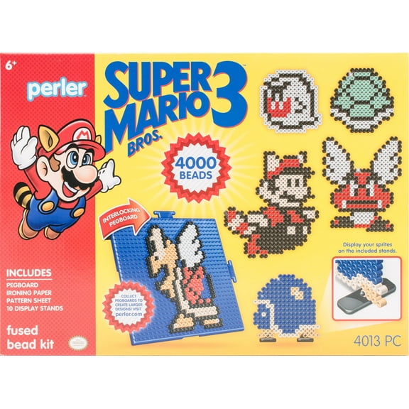 Perler Super Mario Bros. 3 Deluxe Fused Bead Kit, Ages 6 and up, 4013 Pieces
