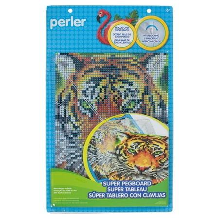 Perler Super Pegboard For Fuse Beads, Ages 6 and Up, 3 Pcs