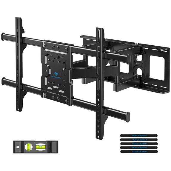 PERLESMITH Full Motion TV Wall Mount Bracket for 37" to 86" TVs, 132 lbs Capacity, Max VESA 600x400mm, UL Listed, PSLFK10
