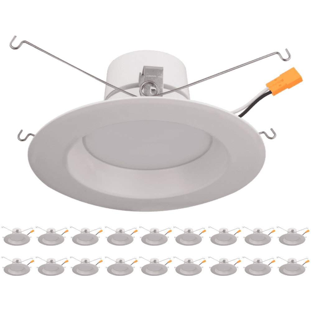 Perlglow 18 Pack 56 inch Retrofit Round Downlight Luminaire, White