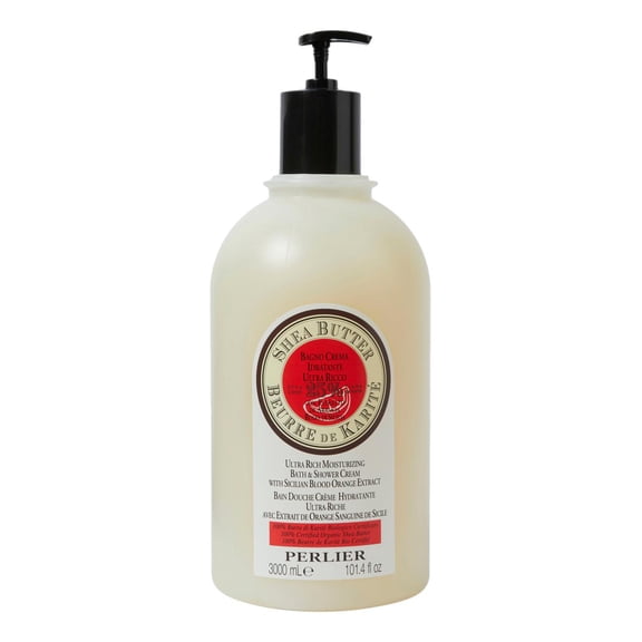 Perlier Shea Butter with Sicilian Blood Orange Jumbo Bath & Shower Cream - 101.4 fl. oz.