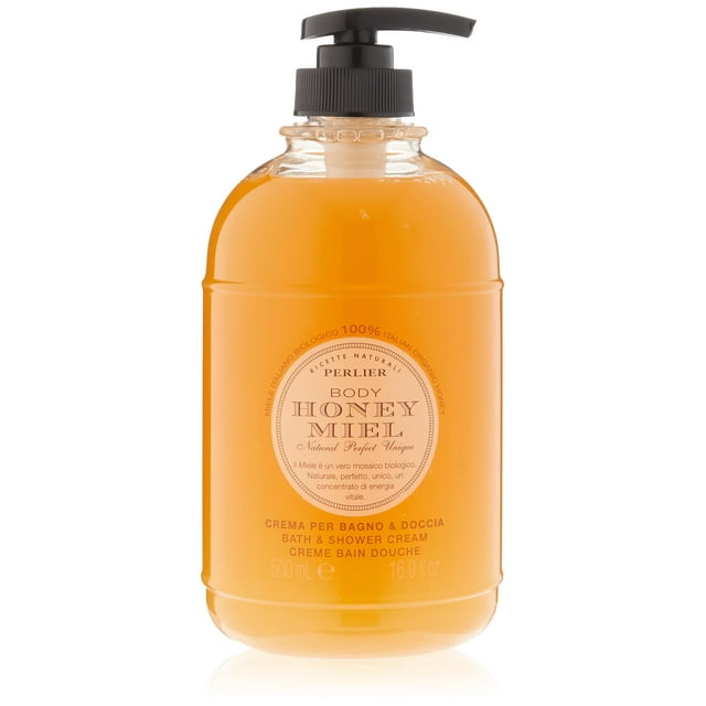 Perlier Sweet Honey Miel Shower & Bath Cream Nourishing & Soothing Luxury Bath Cream Made With