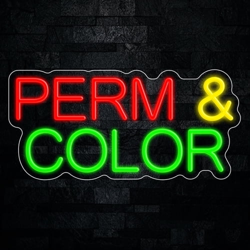 Perm & Color Neon LED Sign 21"L x 10"H #32578