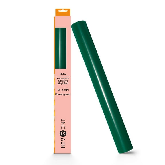 HTVRONT Permanent Vinyl Glossy-12" x 6FT Adhesive Vinyl Roll for Cutting Machine, Signs, Scrapbooking, Craft, Die Cutters-Forest Green