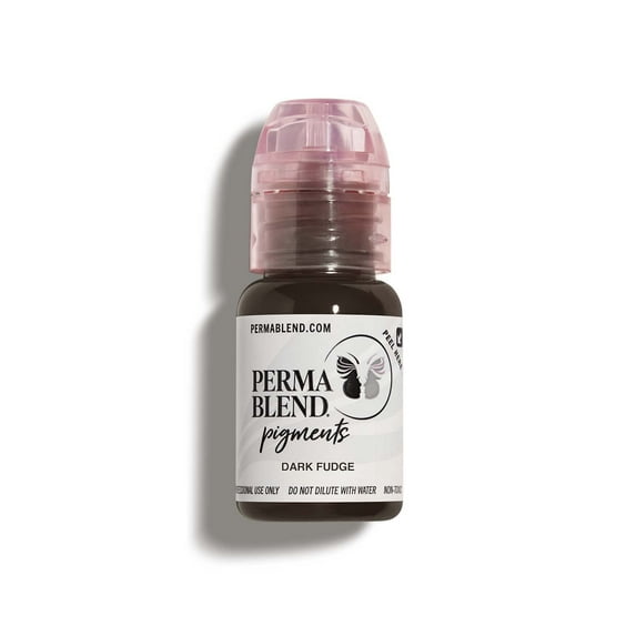Perma Blend - Dark Fudge - Microblading Ink for Permanent Eyeliner - Professional Tattoo Ink - Dark Brown Tattoo Ink Makeup - Vegan (0.5 oz)
