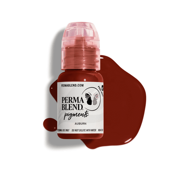 Perma Blend Permanent Makeup for Modifying Colors, Used for All Permanent Makeup Procedures - Auburn 1/2oz