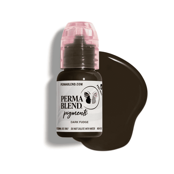 Perma Blend Permanent Makeup for Modifying Colors, Used for All Permanent Makeup Procedures - Dark Fudge 1/2oz