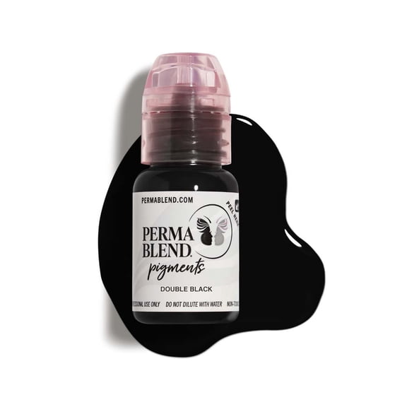 Perma Blend Permanent Makeup for Modifying Colors, Used for All Permanent Makeup Procedures - Double Black 1/2oz