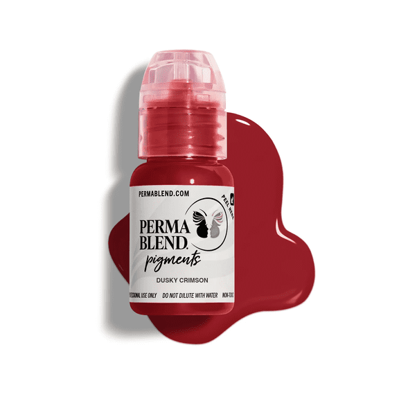 Perma Blend Permanent Makeup for Modifying Colors, Used for All Permanent Makeup Procedures - Dusky Crimson 1/2oz