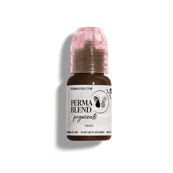 Perma Blend Permanent Makeup for Modifying Colors, Used for All Permanent Makeup Procedures - Hazel Brown 1/2oz
