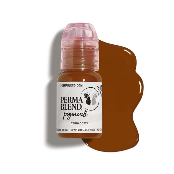 Perma Blend Permanent Makeup for Modifying Colors, Used for All Permanent Makeup Procedures - Teracotta 1/2oz
