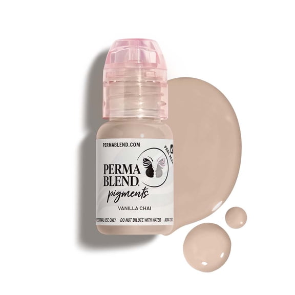 Perma Blend Permanent Makeup for Modifying Colors, Used for All Permanent Makeup Procedures - Vanilla Chai 1/2oz