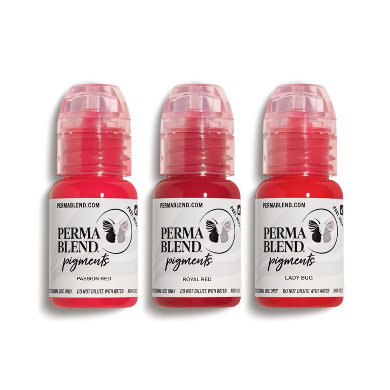 Perma Blend Lip Tattoo Kit - Vegan, Royal Red, Passion Red
