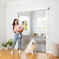 thumbnail image 1 of Perma Child Safety 71 in. Wide x 33 in. Tall Gray Retractable Baby Gate, 1 of 8