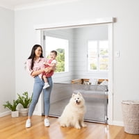 Child Safety 71 in. Wide x 33 in. Tall Gray Retractable Baby Gate only