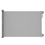 Perma Child Safety 71 in. Wide x 33 in. Tall Gray Retractable Baby Gate