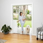 Perma Child Safety 71 in. Wide x 41 in. Tall White Retractable Baby Gate