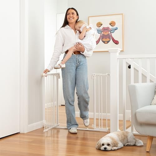 Perma Child Safety Safe Step Rental Safe Baby Gate, 38" to 45", White