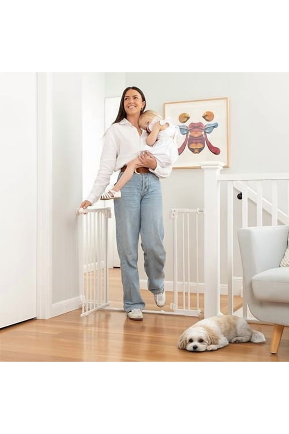 Safe Step Rental Safe Baby Gate, 38" to 45", White