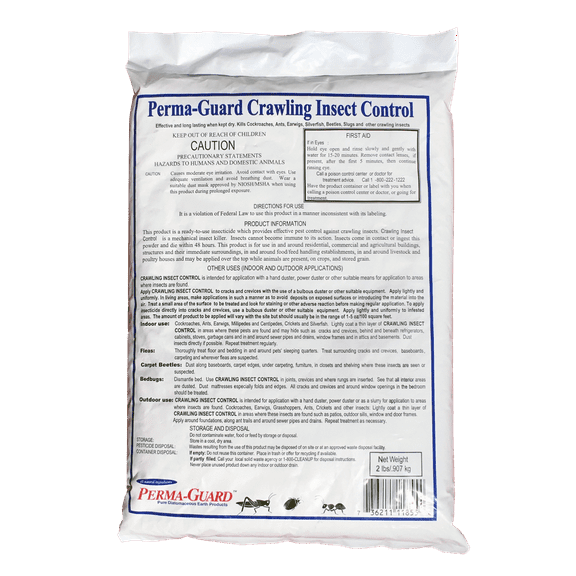 Perma Guard Crawling Insect Control Diatomaceous Earth Powder / 2 Pound Bag