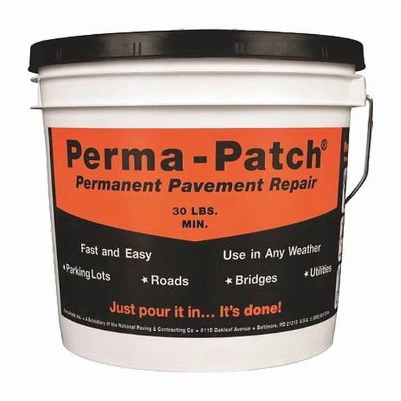 Perma-Patch Cold Patch, Pail, Black, PP-30-FP PP-30-FP