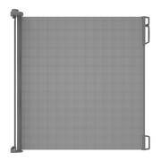 PERMA CHILD SAFETY Perma Retractable Baby Gate for Ages 6-24 Months, 41" Tall x 71" Wide, Stain Resistant Mesh, Indoor/Outdoor, Gray