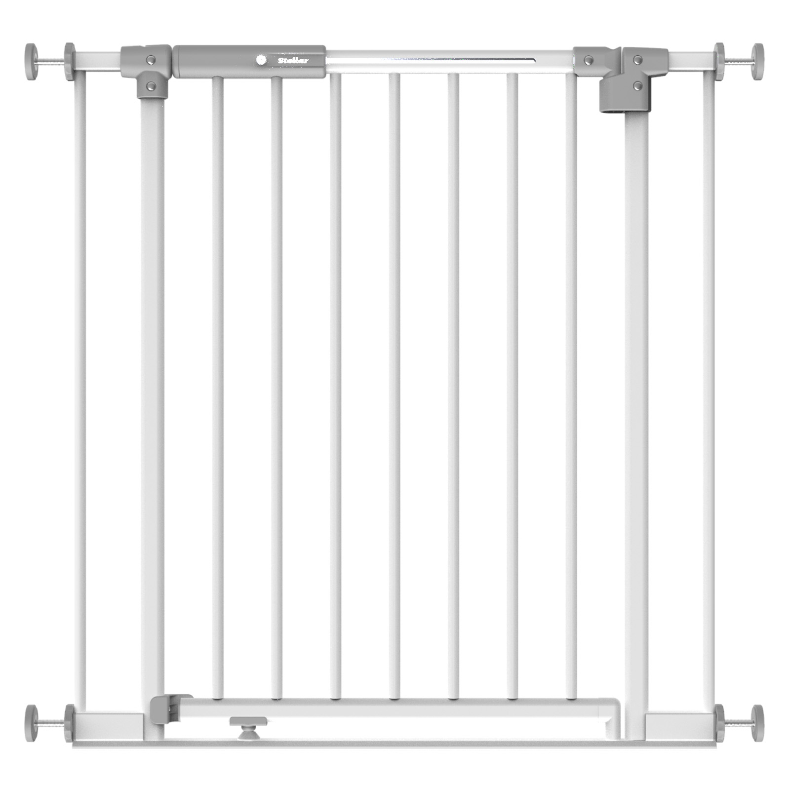 Perma Stellar LED Baby Gate for 6-24 Months, 30" Tall x 28.8"-32.3", Safe Step & Auto Lock, White - image 1 of 9