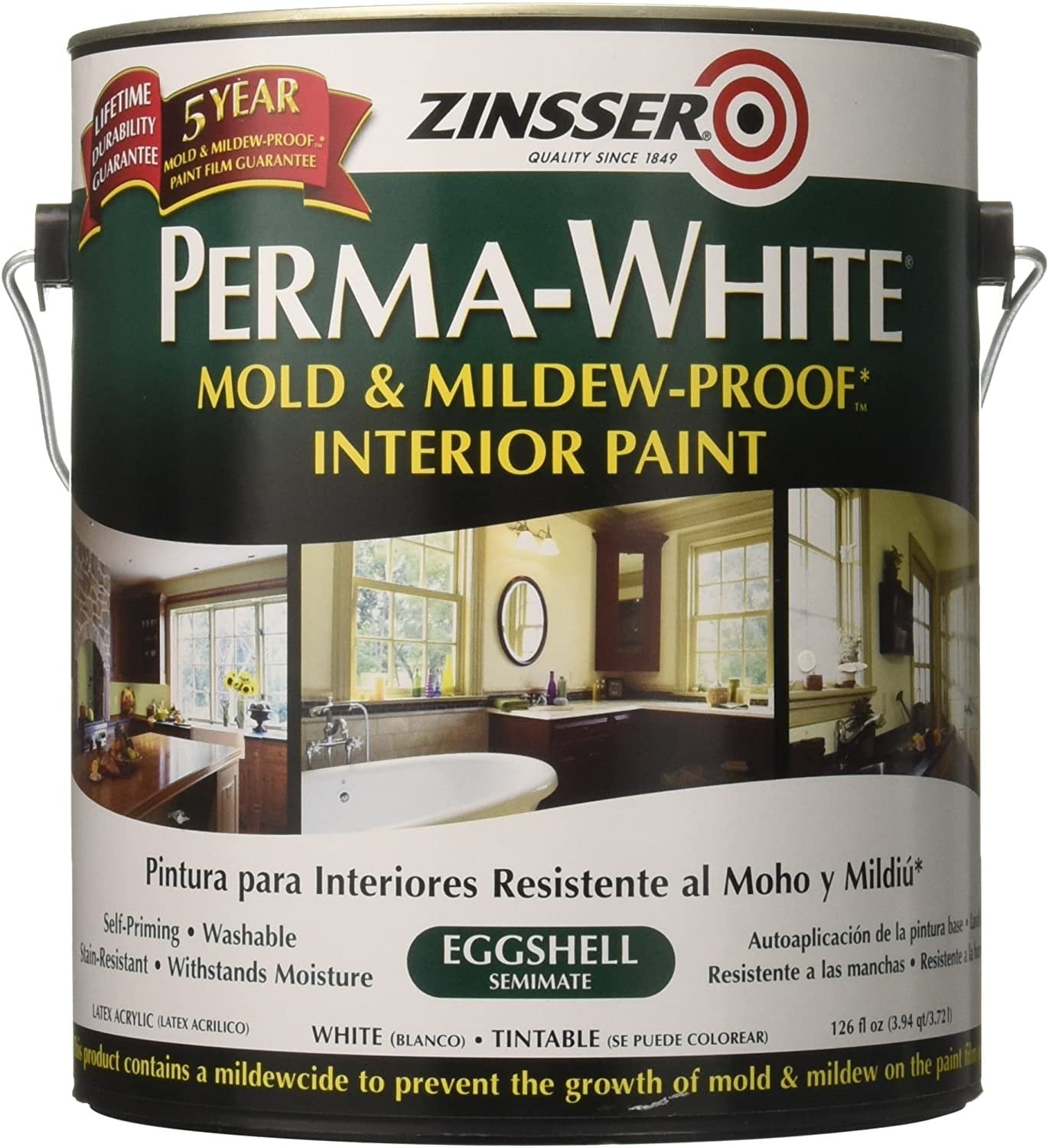 Perma White Mold and Mildew Proof Interior Paint Eggshell