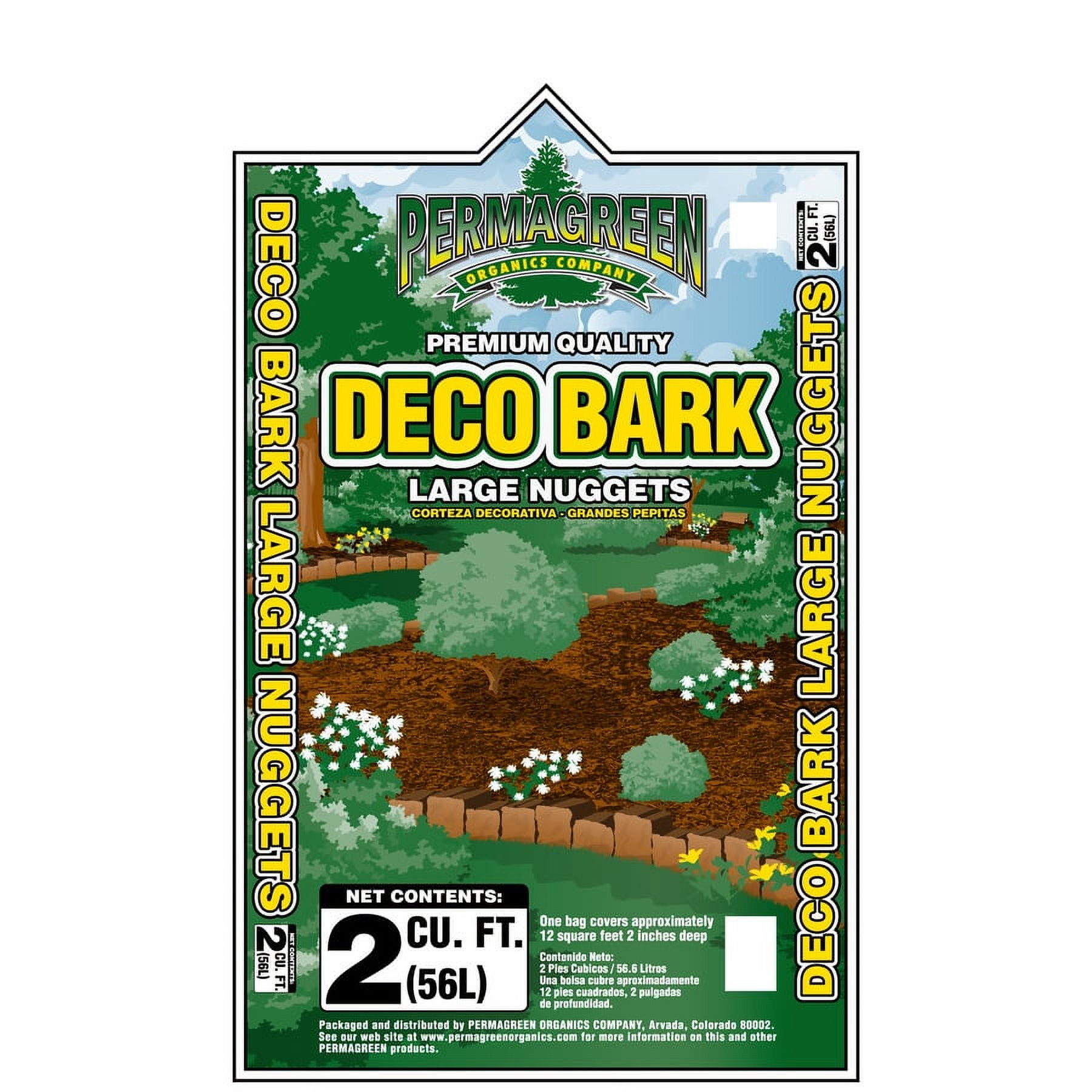 PermaGreen Pine Bark Large Nugget Brown Mulch, 2 Cu. ft.