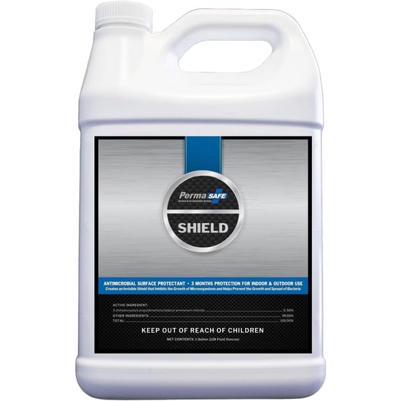 PermaSafe SHIELD, 90-Day, All Surface, Antimicrobial Surface Protectant; Inhibits the Growth of Microorganisms and Helps Prevent Growth & Spread of Bacteria for up to 3 Months (1 Gal.)