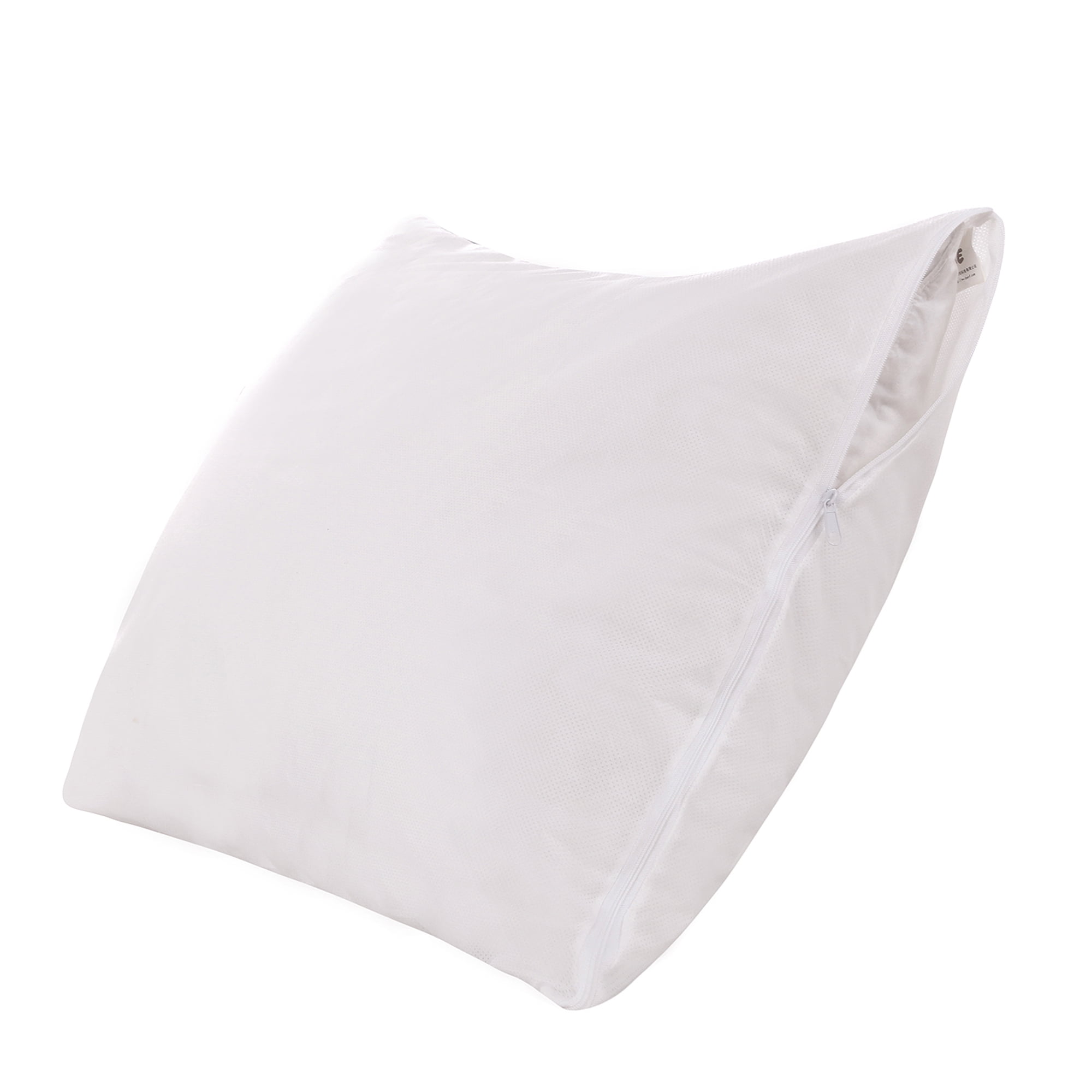 White Hypoallergenic Polyester Standard Pillow Protector Set