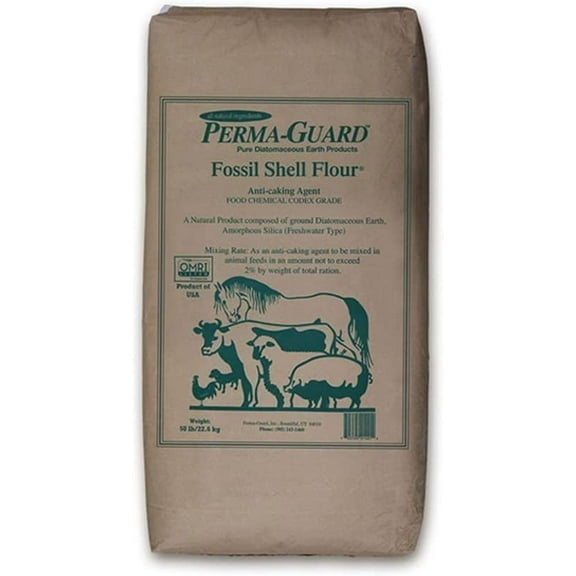 Permaguard Fresh Water Food Grade Diatomaceous Earth, 50-Pound, White