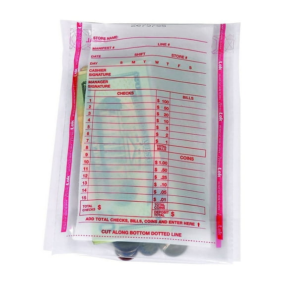 PermaLOK Till Bags 3 Gusset Clear 1000 585013