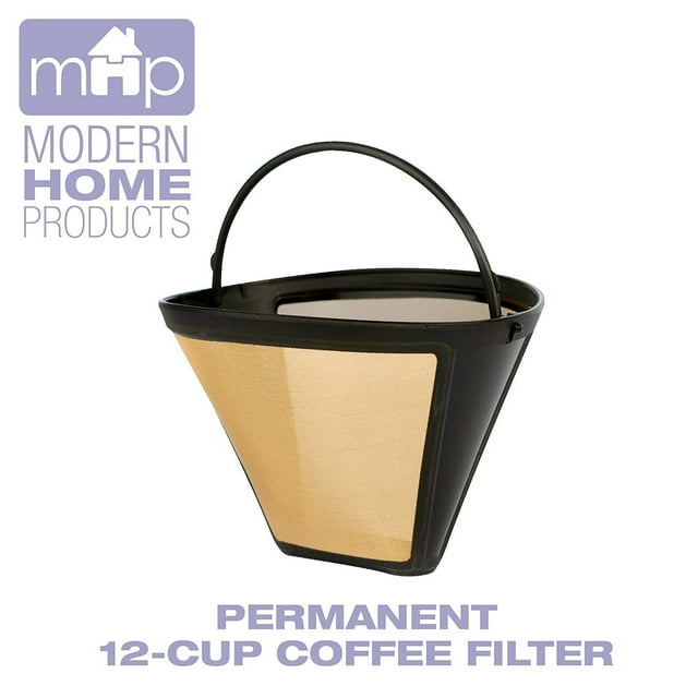 Gold Tone 12Cup Reusable Coffee Filter, Fits 4 Cone Filters and All
