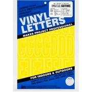 Permanent Adhesive Vinyl Letters and Numbers, 3" 160pk, Yellow