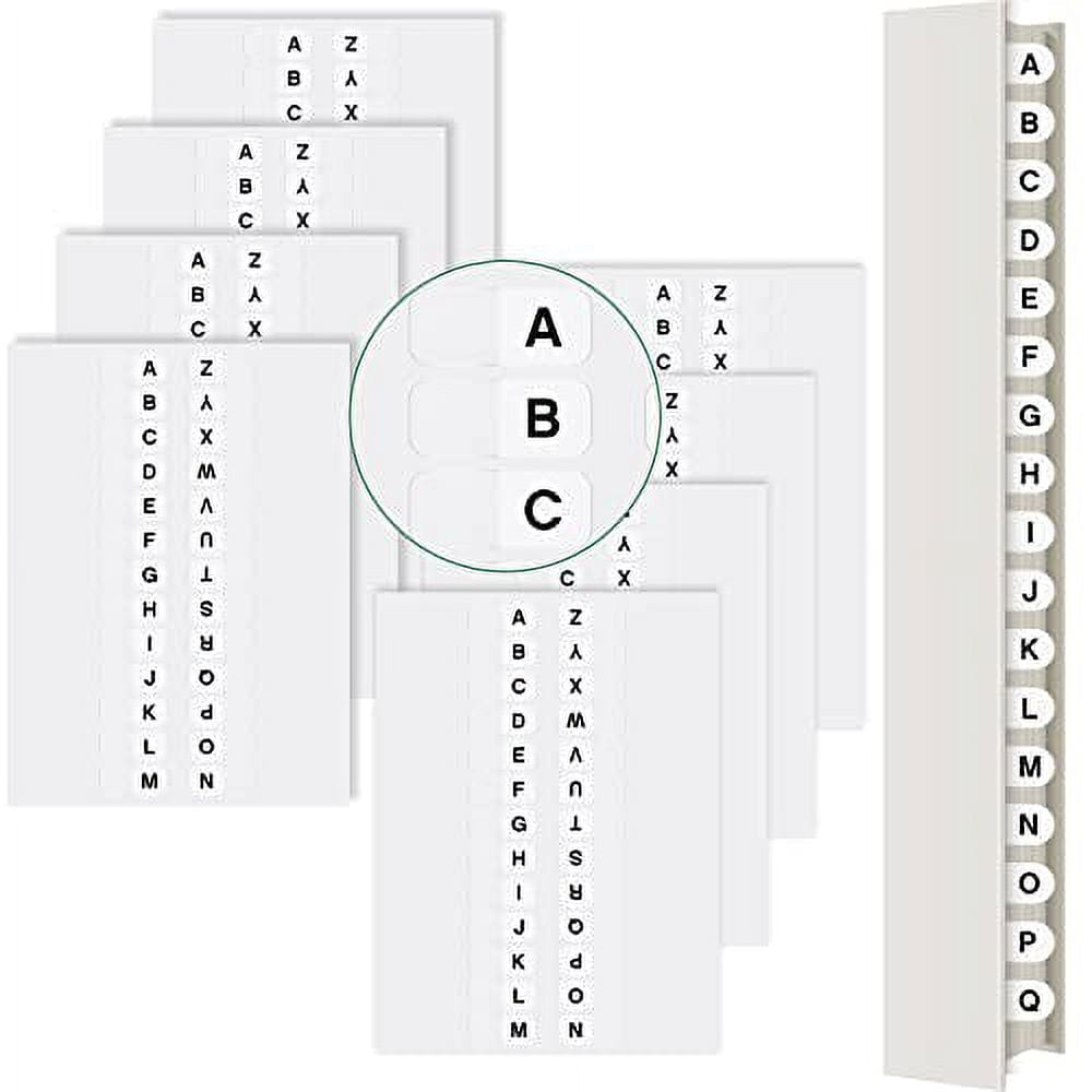 Permanent Alphabetical Tab Indexes Self Adhesive Page Tabs Small Tabs