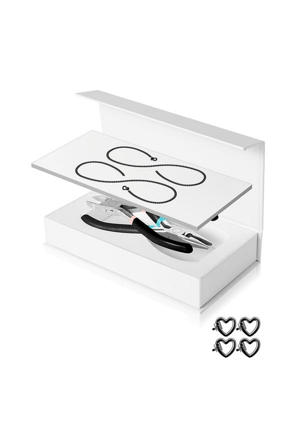 Permanent Bracelet Kit,Forever Bracelet Making,DIY Locking Heart Clasp DIY Bracelet Set for Couples, Friends, and Family- Christmas Valentine's Day Bracelets Jewelry Gifts P3R4