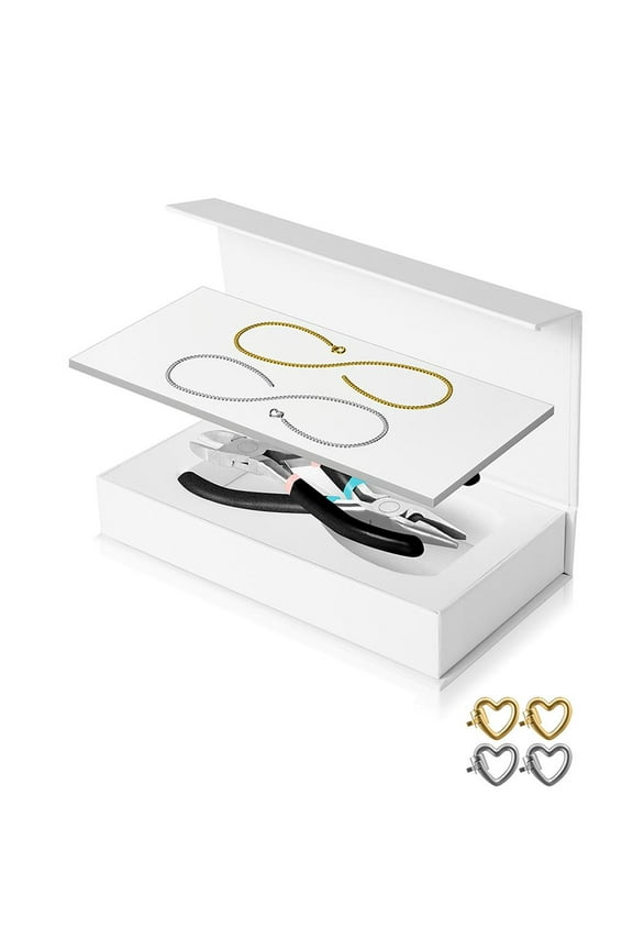 Permanent Bracelet Kit,Forever Bracelet Making,DIY Locking Heart Clasp DIY Bracelet Set for Couples, Friends, and Family- Christmas Valentine's Day Bracelets Jewelry Gifts Q7P7