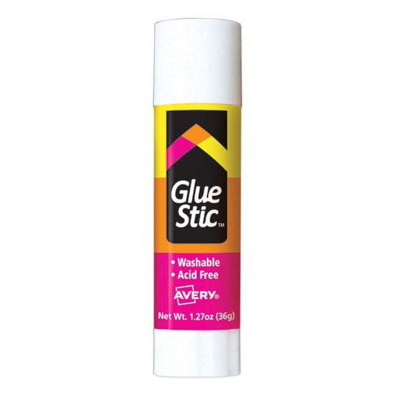 Permanent Glue Stic, 1.27 Oz, Applies White, Dries Clear | Bundle of 2 Each