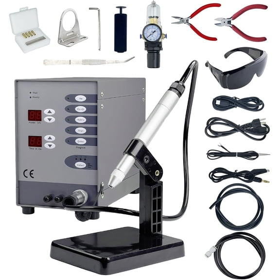 Permanent Jewelry Welder Kit, Pulse Arc Welder Permanent Jewelry, 110V 60Hz Permanent Jewelry Welding Machine, Pulse Arc Welder for Jewelry, Titanium, Cobalt-Chromium Alloy, Dental Welding