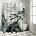 thumbnail image 1 of Orinice Mountain Tree Ladder Bathroom Decor Set - Colorful Luxurious Polyester Fabric Shower Curtain with Hooks 69x72, 1 of 7