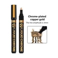 thumbnail image 1 of Permanent Liquid Mirror Chrome Marker,Chrome Mirror Paint Pens for Any Surface Chrome Paint Pen for Repairing, Model Painting, Marking or DIY Art Projects (3.0MM Tips, Copper Gold, 1 Pcs), 1 of 8
