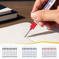 thumbnail image 1 of Permanent Long Nib Hole Marker Pens for Carpenters | Fast Dry Waterproof Ink | 10 Pack | Multi-Surface Marking | Fine 1.5mm Tip | 3 Colors | 13.2cm Length | For Wood Metal Glass Plastic, 1 of 5