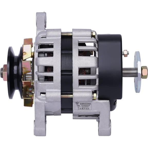 Permanent Magnet DC Generator 2000W 4000rpm Brushless Permanent Magnet Generator 24V Two Wheel PMA Pure Copper Generator for Agricultural Vehicle Part
