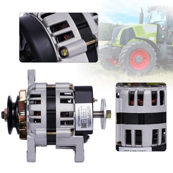 Permanent Magnet Synchronous Generator, 2000W 12V PMA Low Rpm Alternator for for Charging and Lighting Agricultural Vehicles, Two Wheel Generator for Tractors, DC Generator 4000rpm