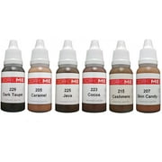 Permanent Makeup Pigment Set Kit Ink Color Cosmetic Micropigmentation Sets Brown