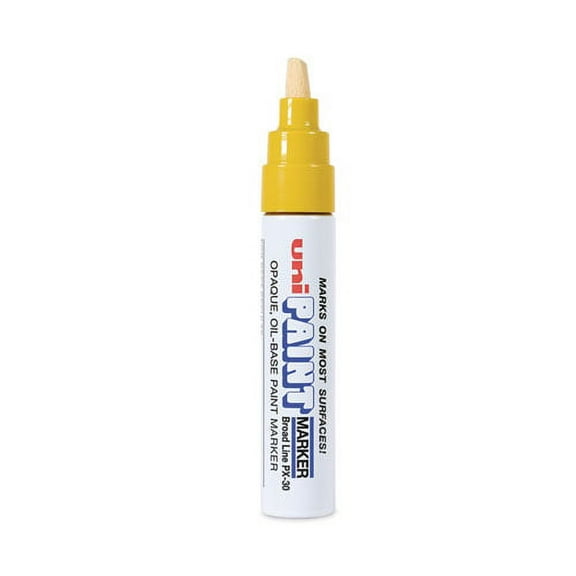 Permanent Marker, Broad Chisel Tip, Yellow | Bundle of 2 Each