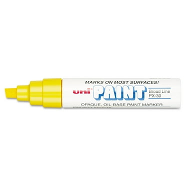 Permanent Marker, Broad Chisel Tip, Yellow | Bundle of 5 Each